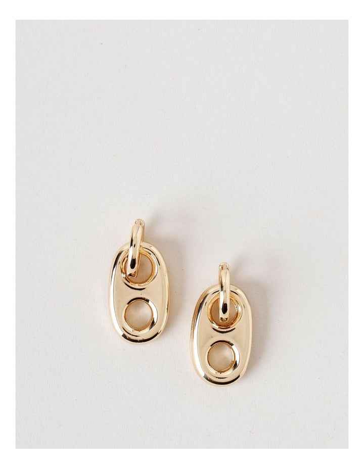 Link Drop Earrings in Gold