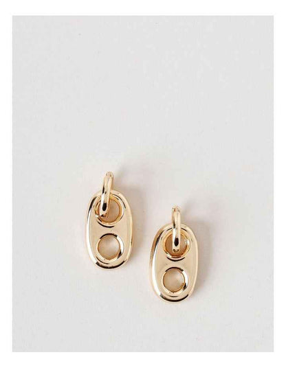 Link Drop Earrings in Gold