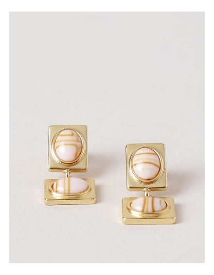 Gem Drop Earrings in Blush
