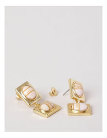 Gem Drop Earrings in Blush