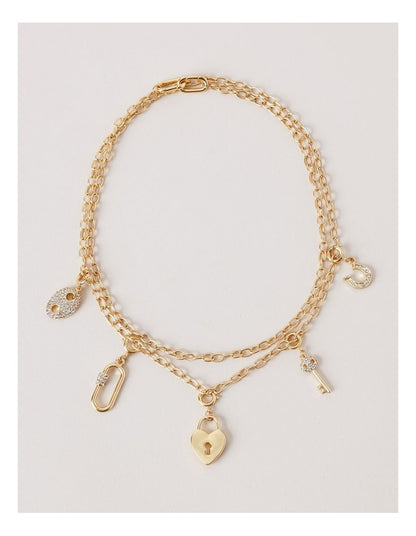 Charm Necklace Set in Gold