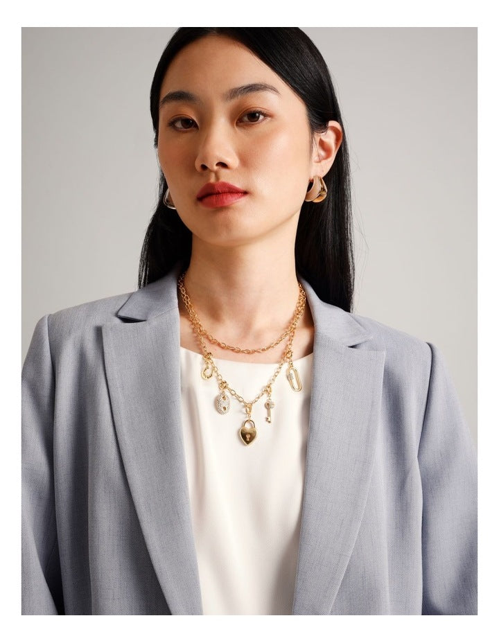 Charm Necklace Set in Gold
