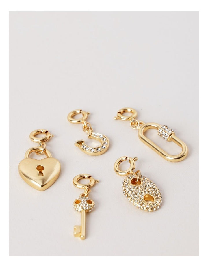 Charm Necklace Set in Gold