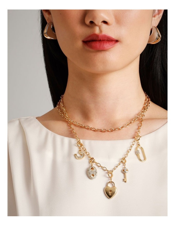 Charm Necklace Set in Gold