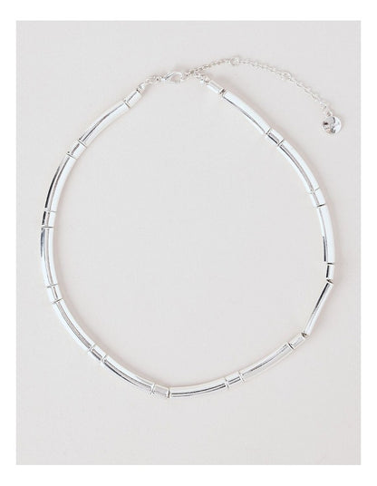 Tubular Necklace in Silver