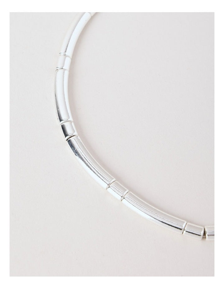 Tubular Necklace in Silver