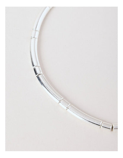 Tubular Necklace in Silver