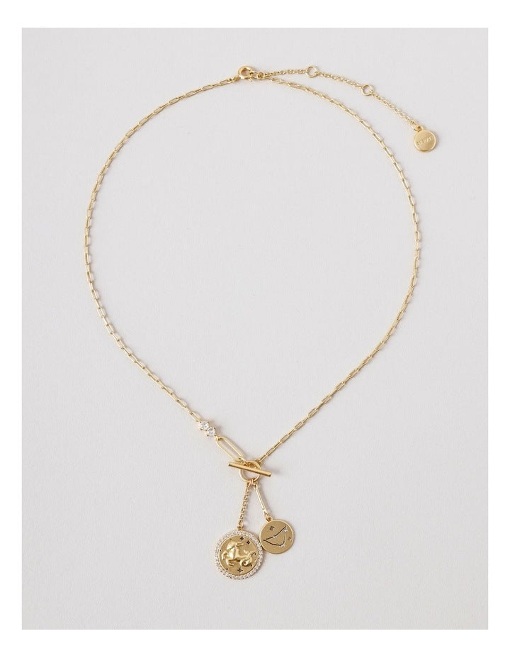 Capricorn Pendant Necklace in Gold