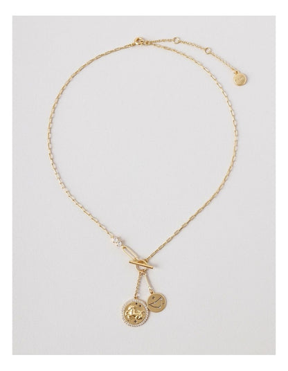 Capricorn Pendant Necklace in Gold