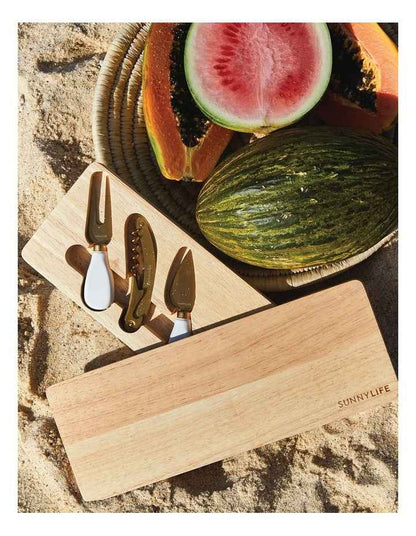 Le Weekend Travel Cheese Board Set in Natural