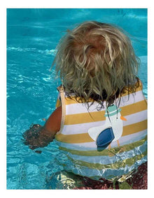 Sammy The Seagull Stripe Swim Vest (1-2 Years) in Mustard