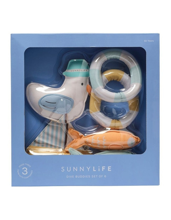 Sammy The Seagull Dive Buddies Set of 6 in Multi