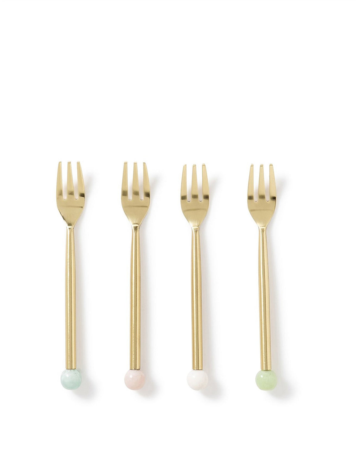 Abbotsford Brushed Brass Fruit Fork Set of 4