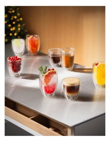 Pavina Wall Glasses Set of 8 in Clear