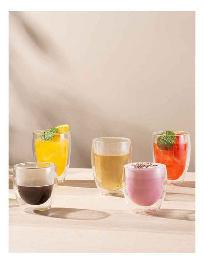 Pavina Wall Glasses Set of 8 in Clear
