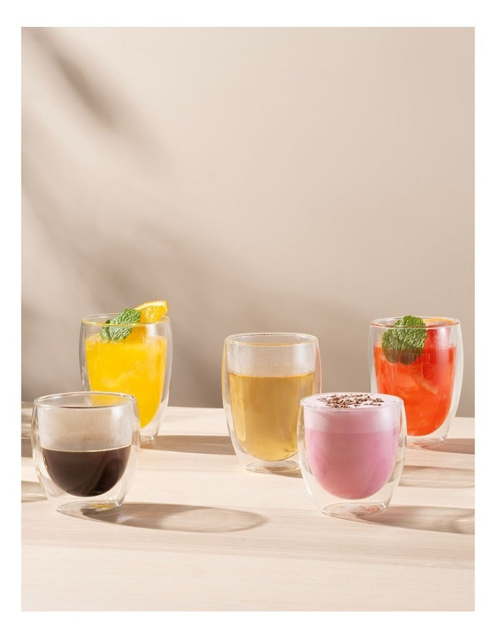 Pavina Wall Glasses Set of 8 in Clear