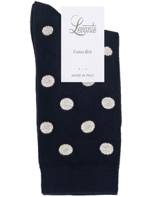 Gigi Spot Crew Sock in Navy