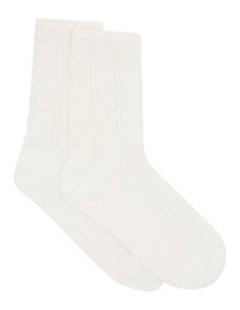 Milena Crew Sock in Bianco