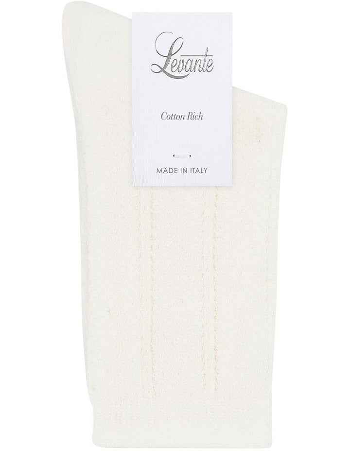 Milena Crew Sock in Bianco