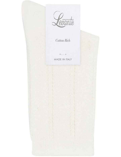 Milena Crew Sock in Bianco