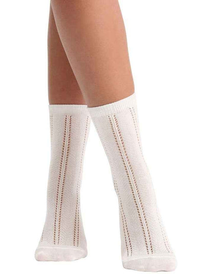 Milena Crew Sock in Bianco