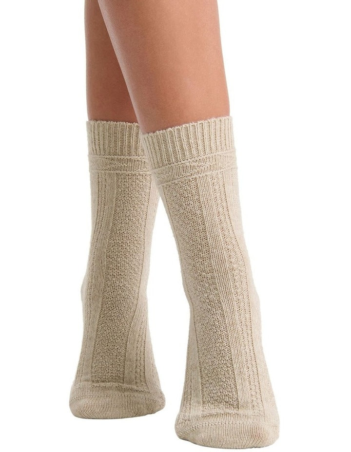 Camella Crew Sock in Oatmeal