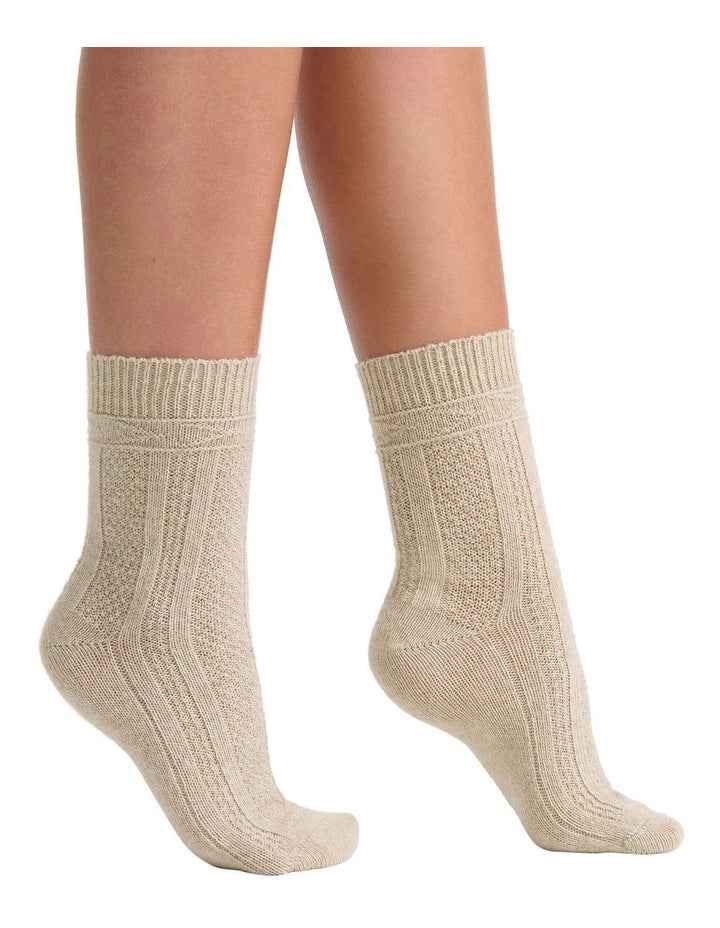 Camella Crew Sock in Oatmeal