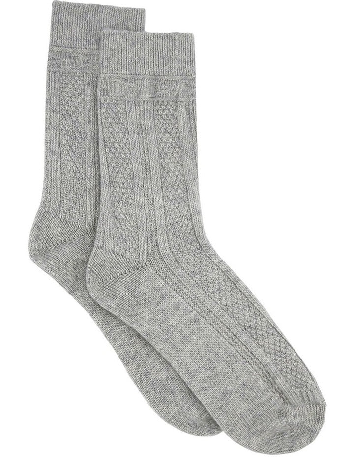 Camella Crew Sock in Grey Marle