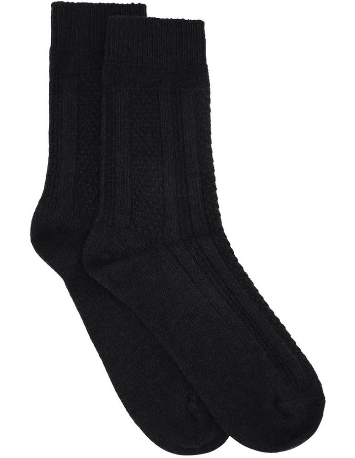 Camella Crew Sock in Nero