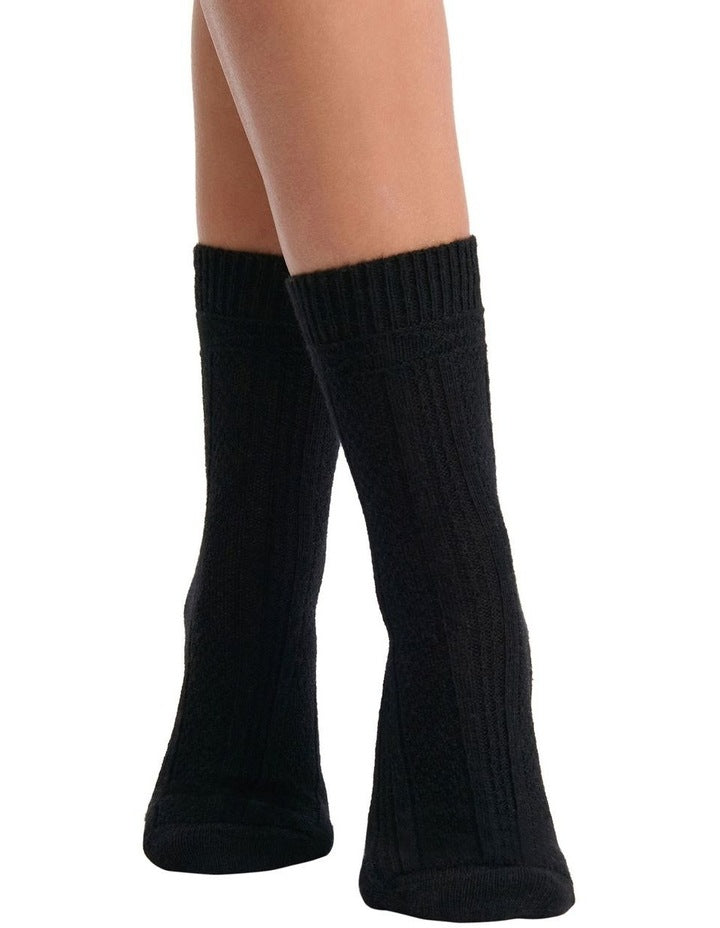 Camella Crew Sock in Nero