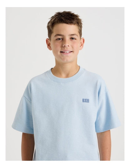 Textured Tee in Light Blue