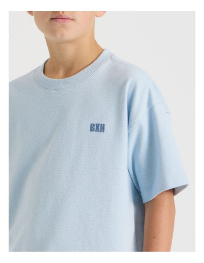 Textured Tee in Light Blue