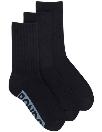 Womens Logo Cushioned Crew Socks 3 Pack in Pack 04