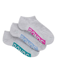 Womens Logo Cushioned Low Cut Socks 3 Pack in Pack 48L