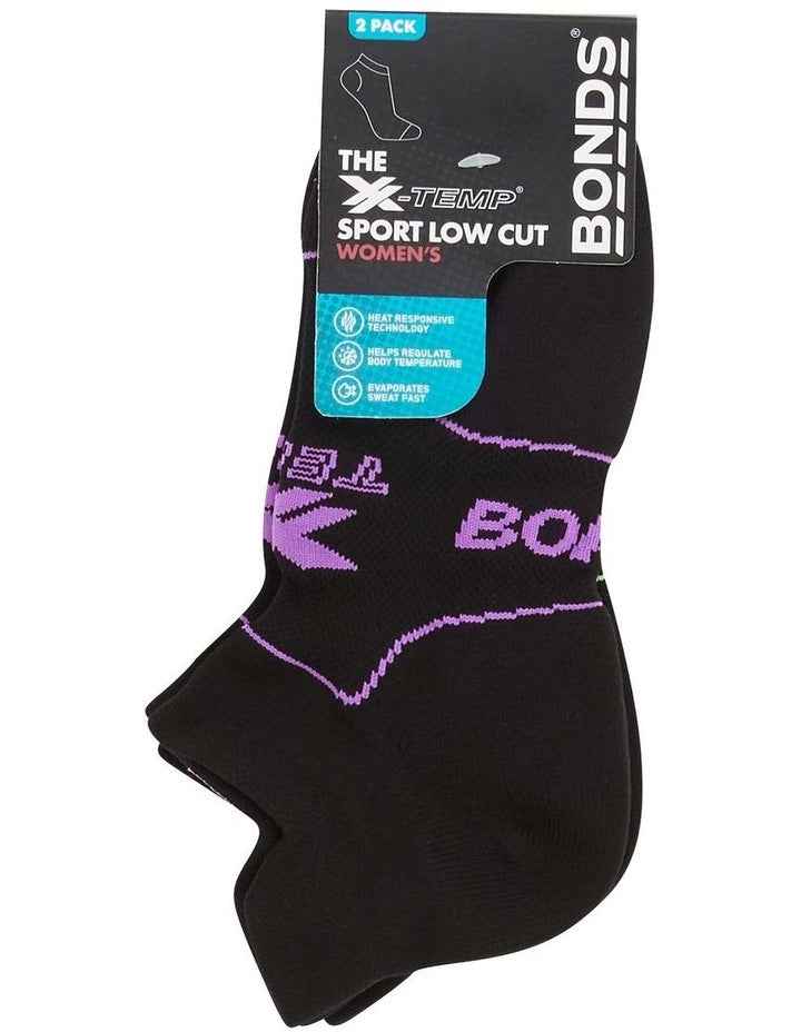 Womens X-Temp Sport Low Cut Socks 2 Pack in Pack 69