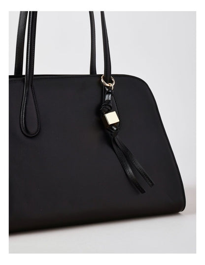 Melrose Leather Tote Bag in Black