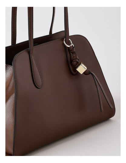 Melrose Leather Tote Bag in Chocolate
