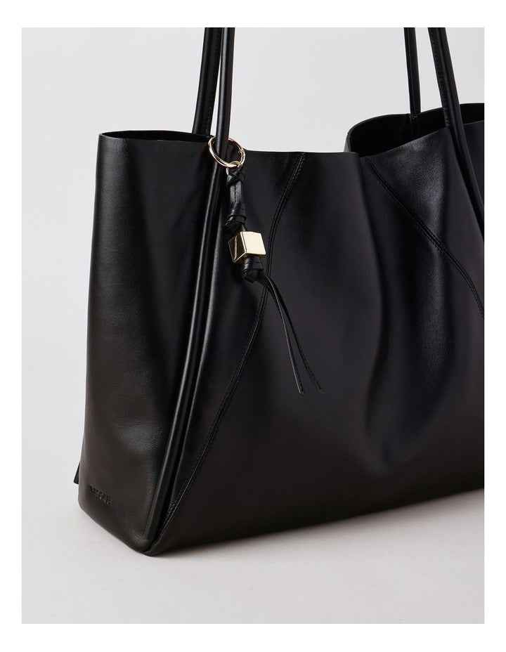 Tam Leather Tote Bag in Black