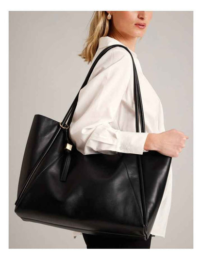Tam Leather Tote Bag in Black