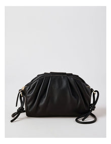 Rosie Leather Crossbody Bag in Black