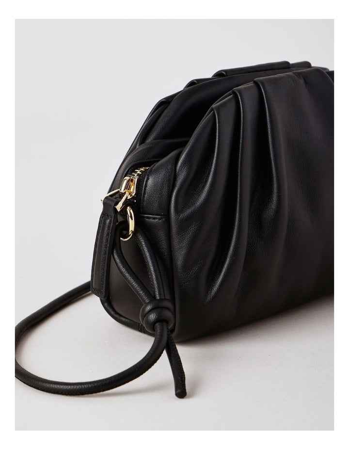 Rosie Leather Crossbody Bag in Black