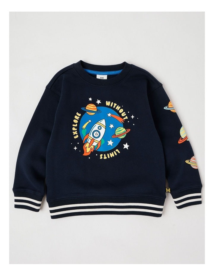Essentials Crew Neck Sweat in Navy
