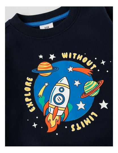 Essentials Crew Neck Sweat in Navy