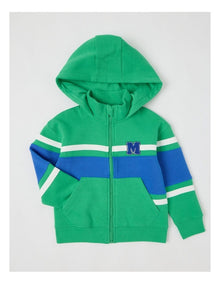 Fleece Zip Thru in Green & Blue