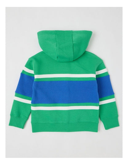 Fleece Zip Thru in Green & Blue