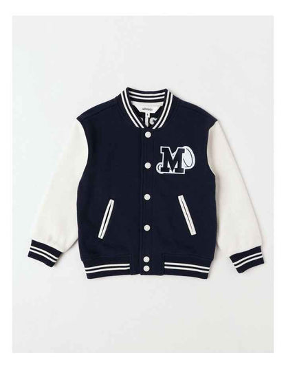 Fleece College Bomber in Navy