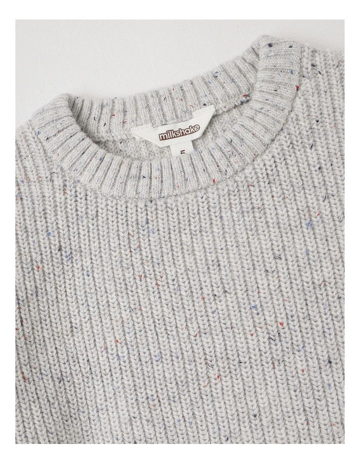 Fishmerman Rib Knit in Textured Grey Marle