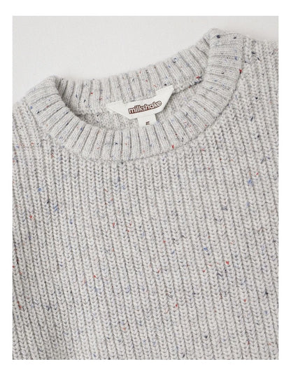 Fishmerman Rib Knit in Textured Grey Marle