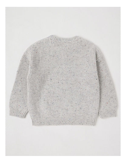 Fishmerman Rib Knit in Textured Grey Marle