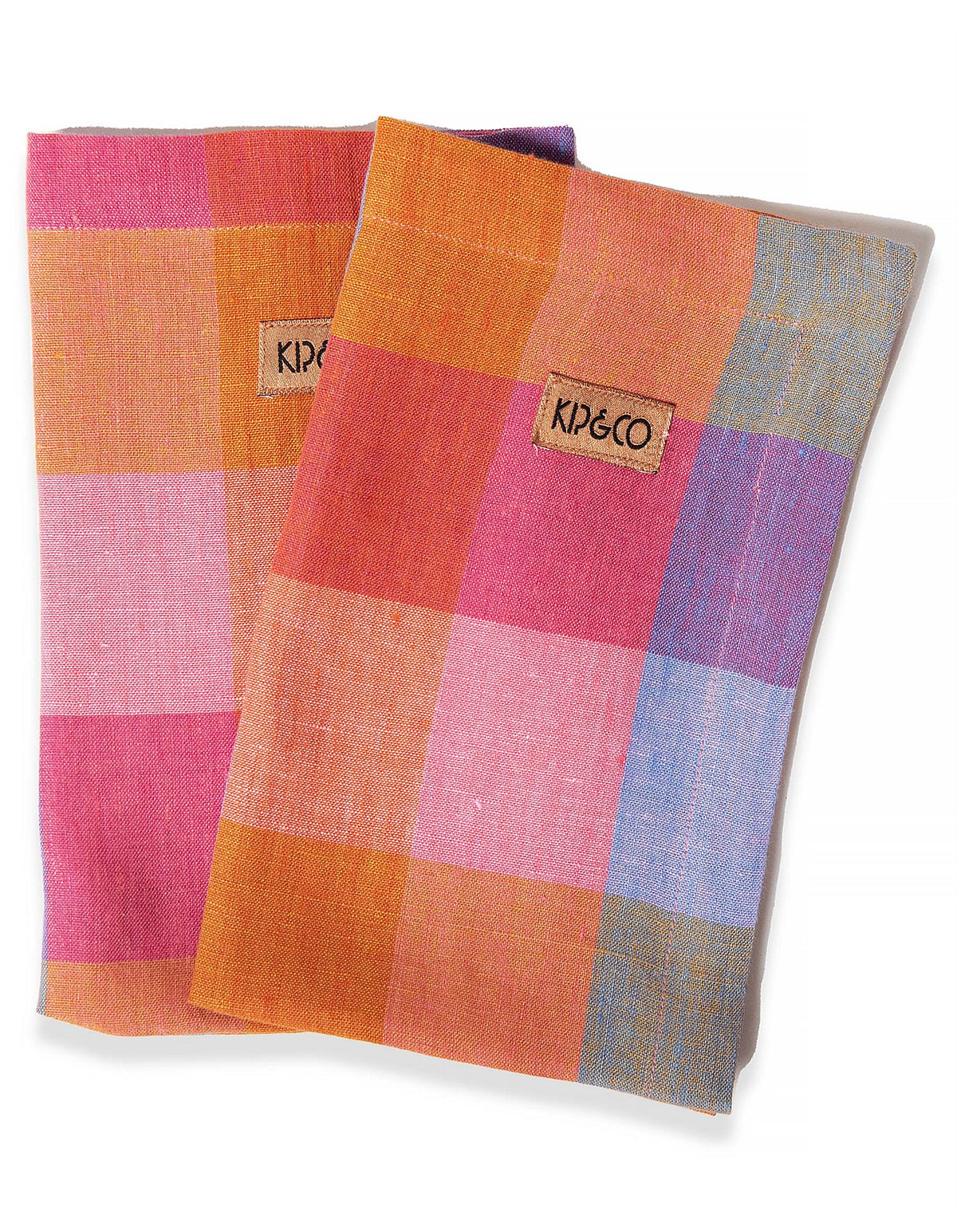 Tutti Frutti 45cm Napkins Set of 4 French Flax Linen Check